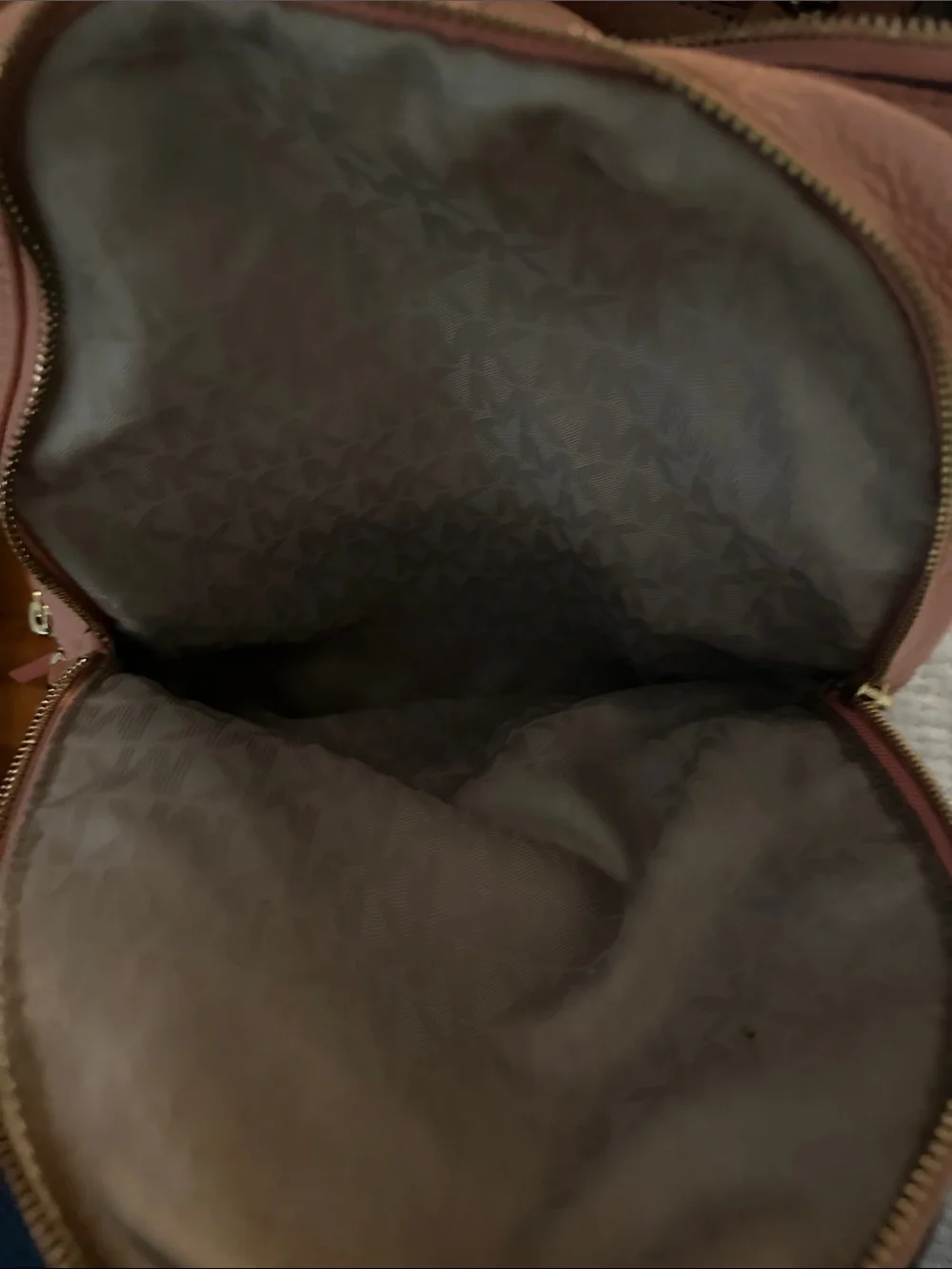 Michael Kors Leather Backpack in Two-Tone peach Orange